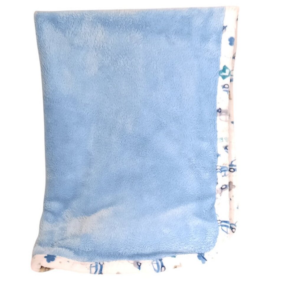 2021 Cribmates Regent Cars Trim Blue Soft Security Lovey Blanket 31" X 40"